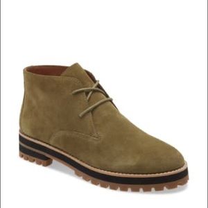 New Madewell Wren Suede Lace Up Olive Green Desert Boot Size 6